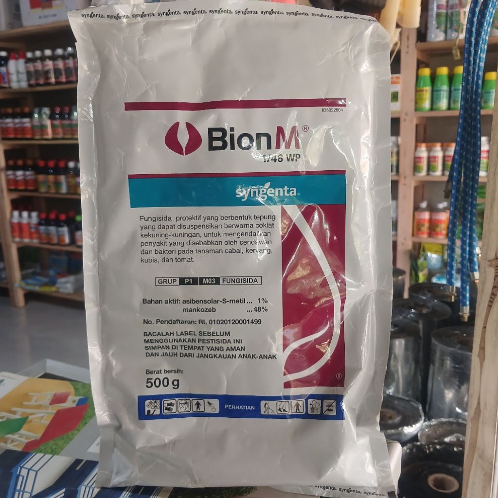 (100% ASLI) Fungisida Bion M 1/48WP Kemasan 500gram