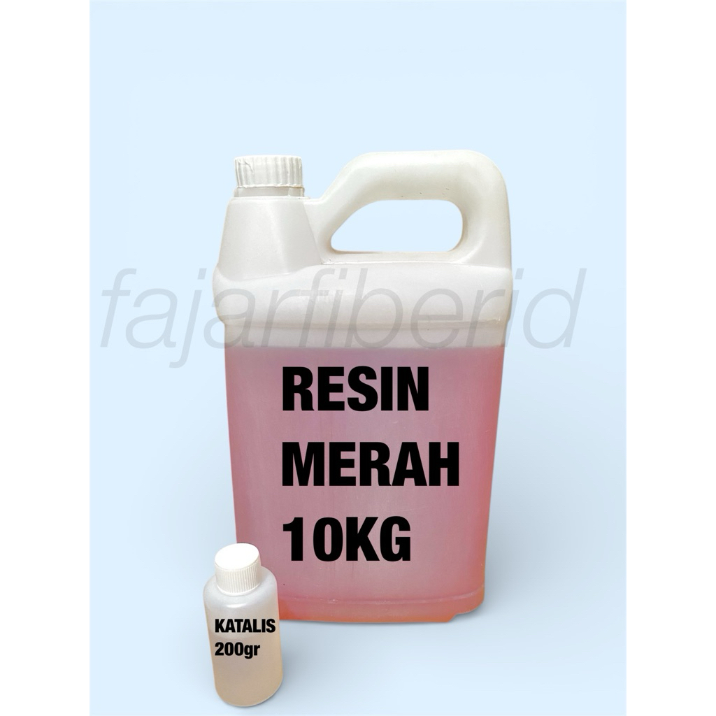 Resin Merah 10Kg(200gr Katalis) Resin Fiberglass - Resin Kapal & Perahu