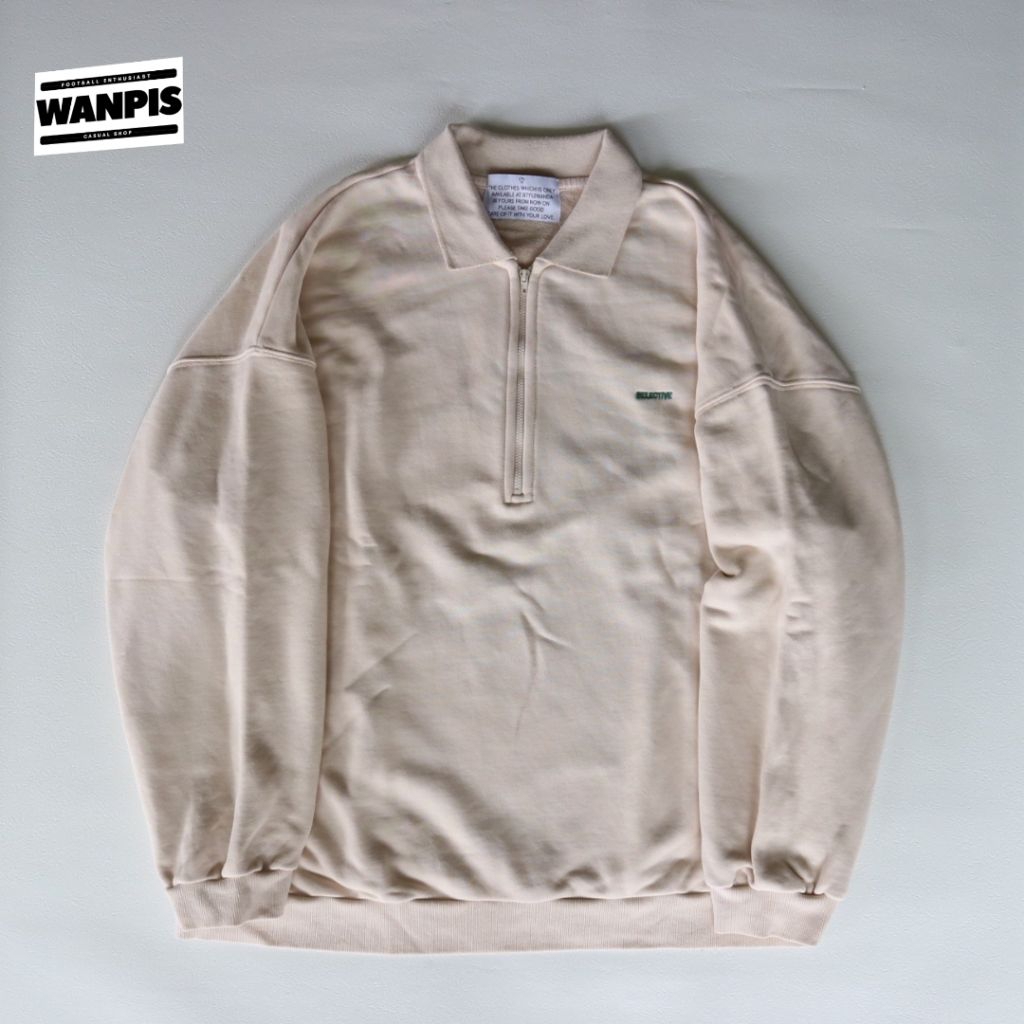 crewneck half zip style nanda