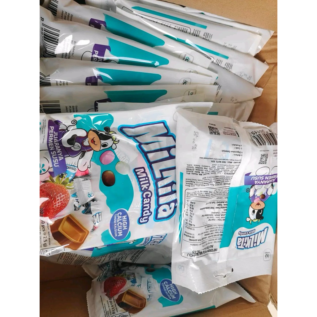 Permen Milkita Susu bag - Rasa Susu, Stroberi, Coklat