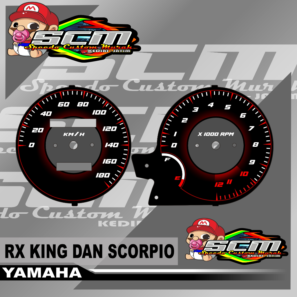 PAPAN PANEL VARIASI SPEEDOMETER CUSTOM YAMAHA RX KING