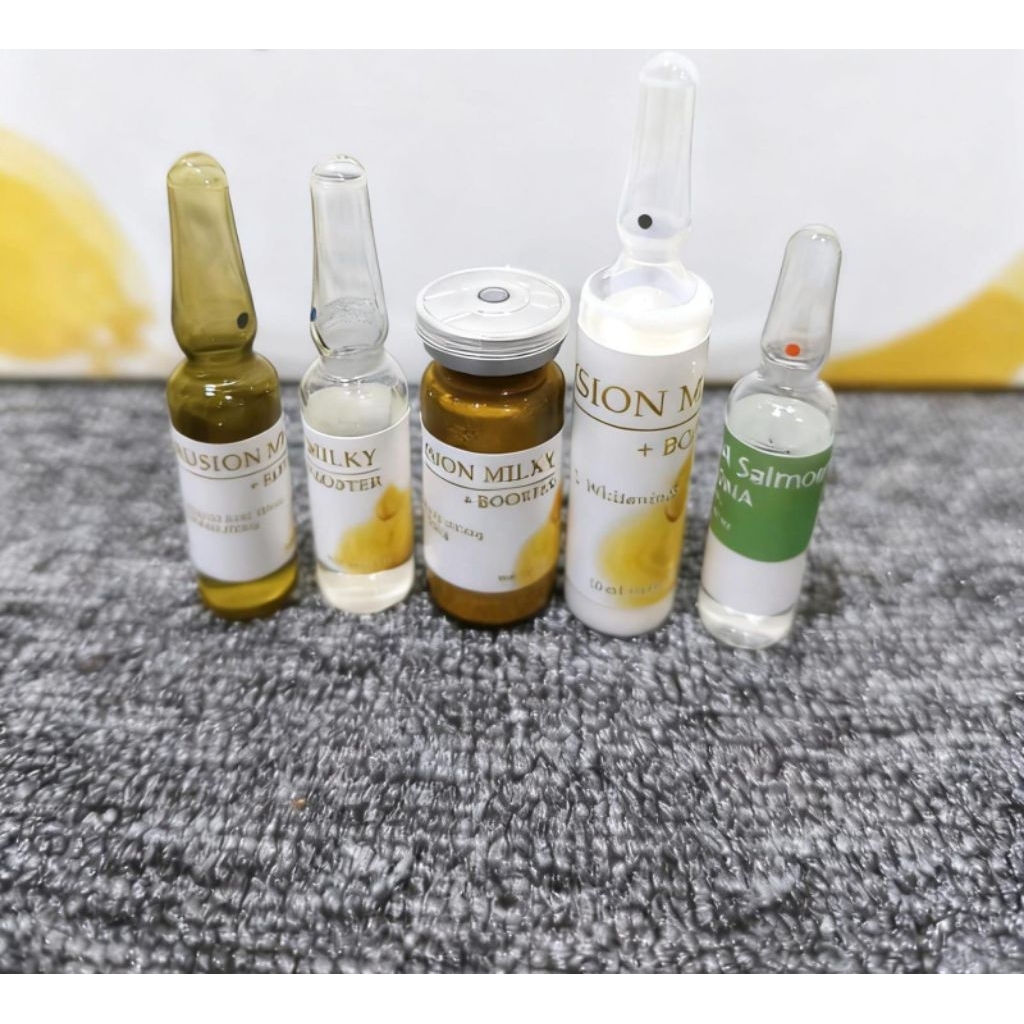 infus milky booster whitening set alkes dan dna salmon