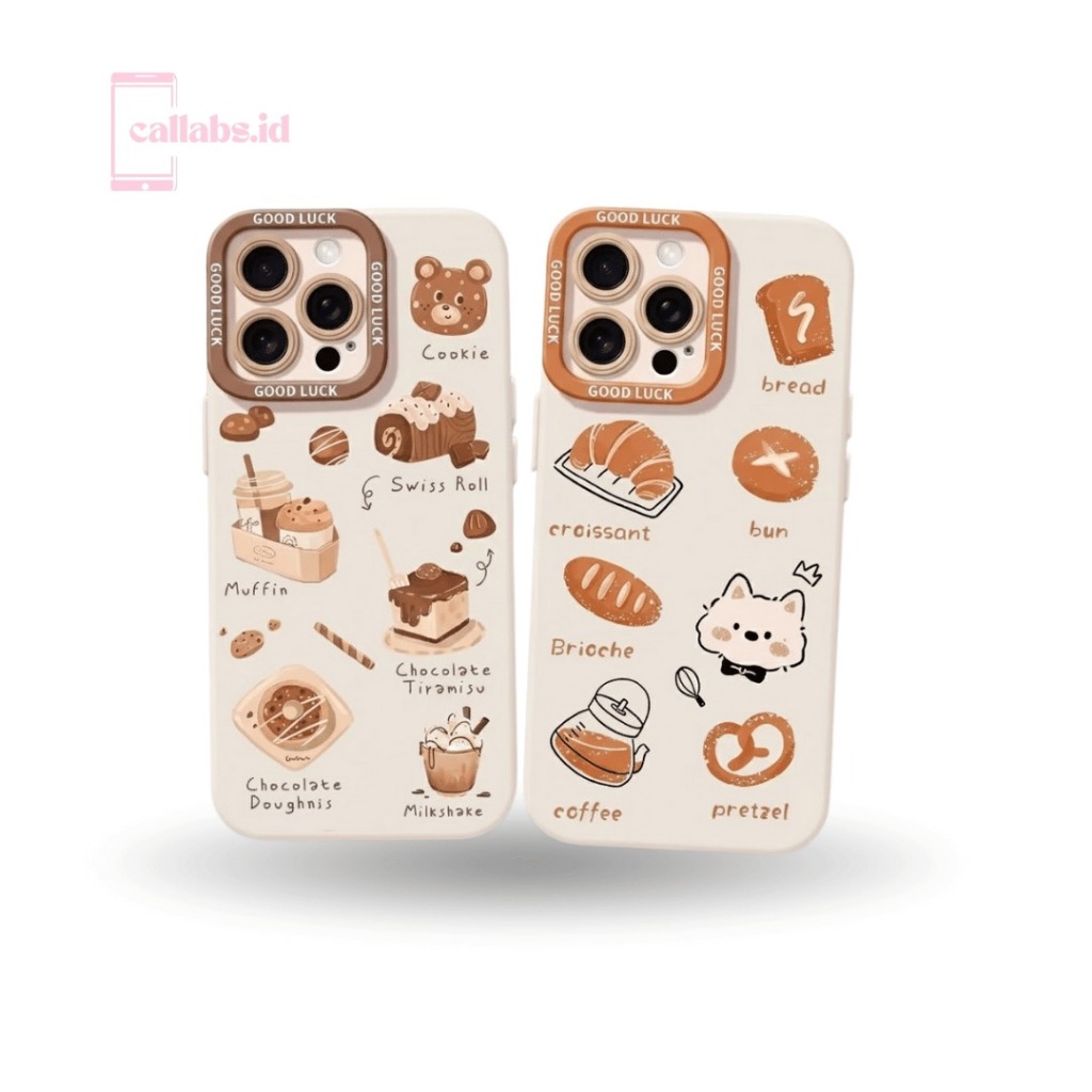 Case iPhone Aesthetic Motif Coffee Bakery Anti Crack Bumper Kamera Cute - Callabs.id C05