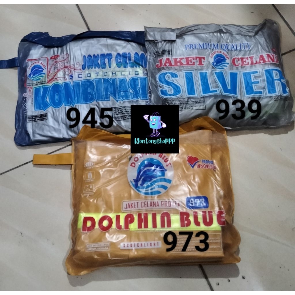 Jas Hujan Dolphin Blue Jaket Celana 945, 939, 937 Jas Hujan Dolphin Blue