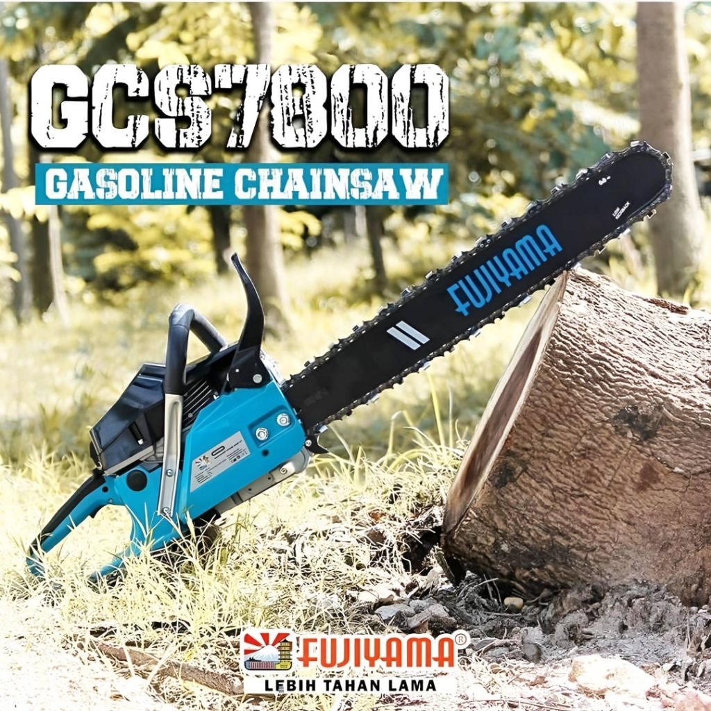 ORIGINAL FUJIYAMA GCS7800 CHAINSAW 22" MESIN POTONG GERGAJI KAYU 22 INCH BAHAN BAKAR BENSIN / GASOLI