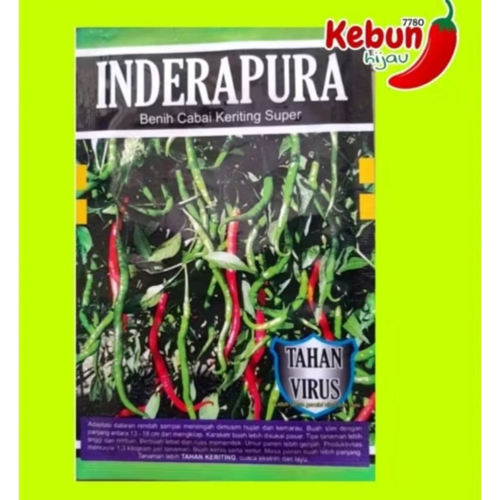 Benih Cabe Merah Keriting Lokal Medan INDERAPURA 10 gr