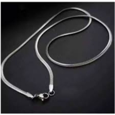 Titanium 2Pcs Kalung Pria & Wanita Titanium Berkualitas Silver 45cm