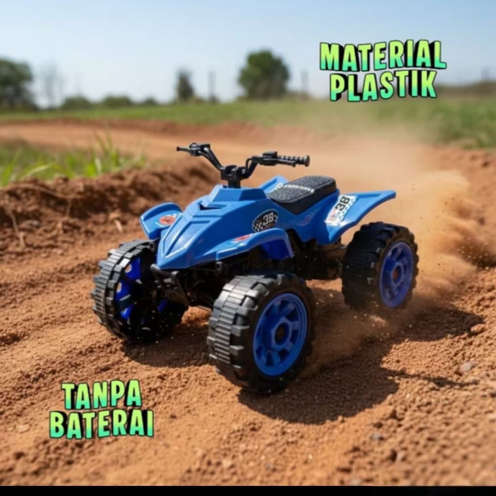 Motor ATV Mainan Anak Manual Tanpa Baterai Dorong Maju Mundur