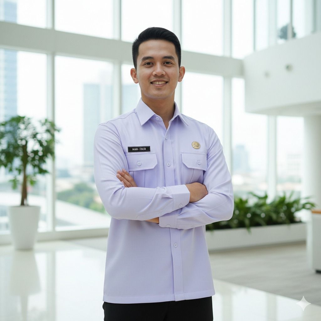 sragam pdh putih pria drill premium