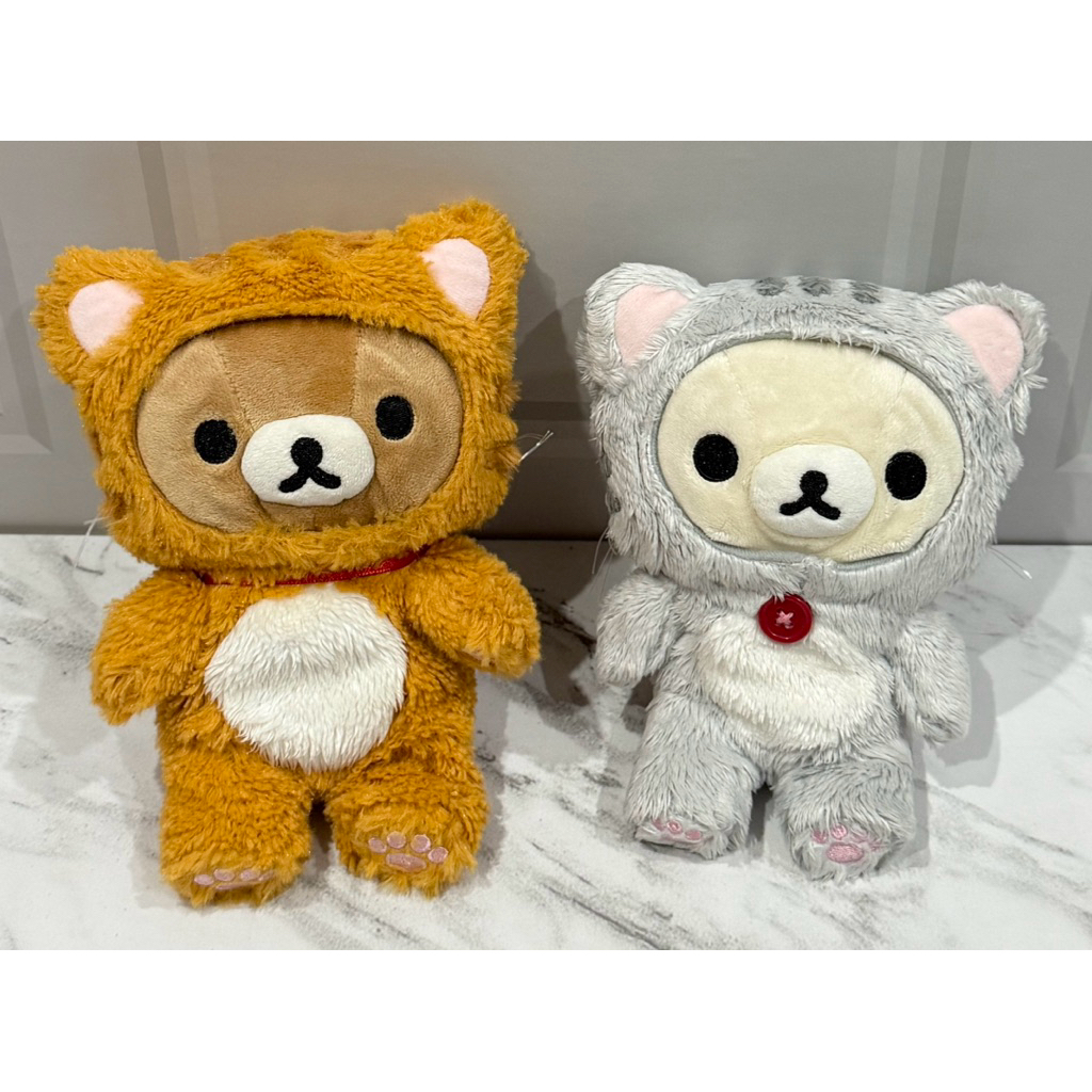 Boneka Plushie Sepasang Rilakkuma & Korilakkuma Kostum Kucing San X