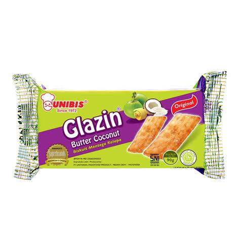 UNIBIS GLAZIN BUTTER COCONUT BISKUIT RENCENG NETTO 90 GR murah