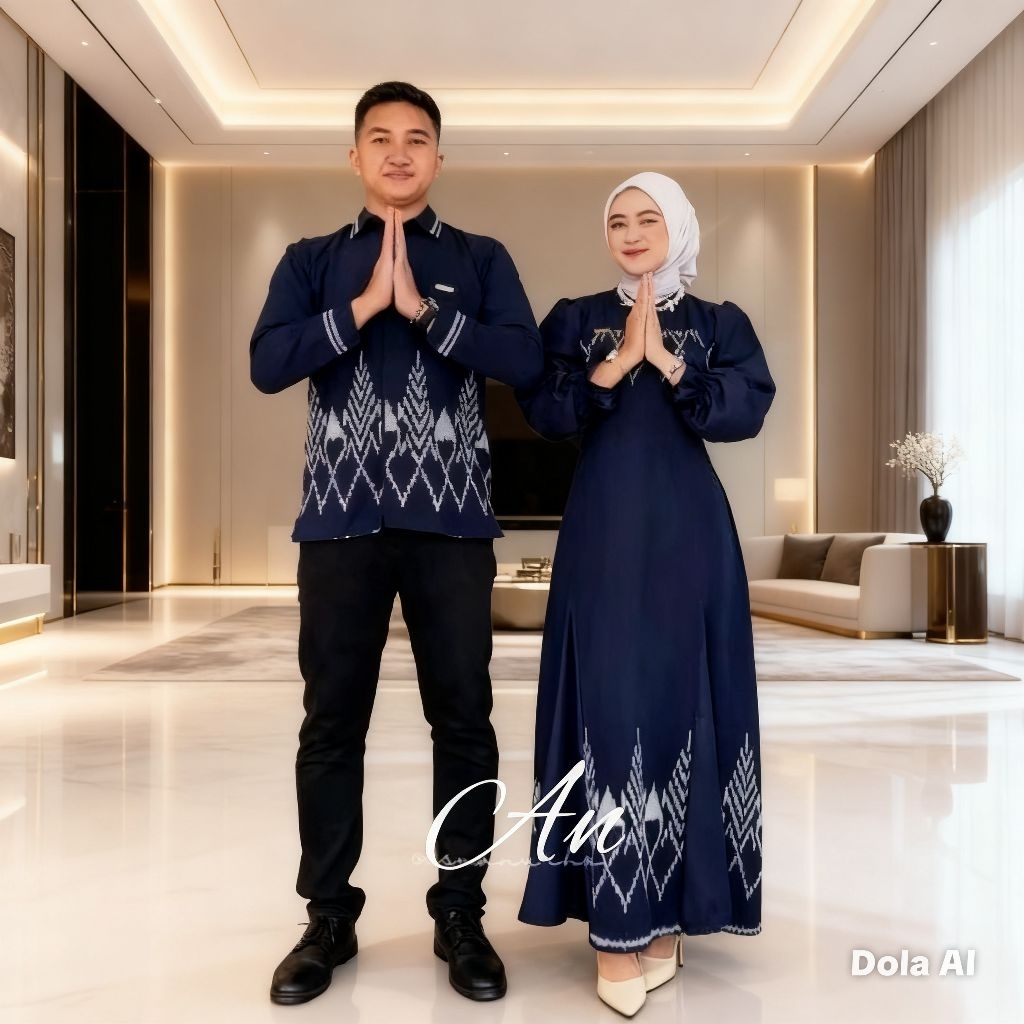 ANANTA ~ PROMO KINANTI NAVY , baju couple tenun kondangan,gamis syar'i, GAMIS VIRAL, tenun jepara ke