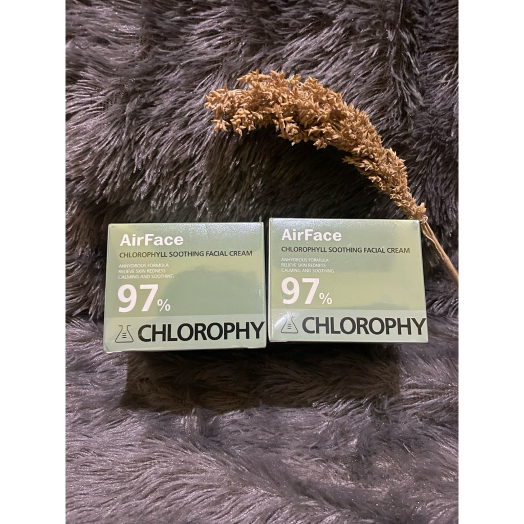 AIRFACE 97% CLOROPHYLL SOOTHING FACIAL CREAM ORIGINAL/MOUSTURIZER AIRFACE. BPOM - 55GR.