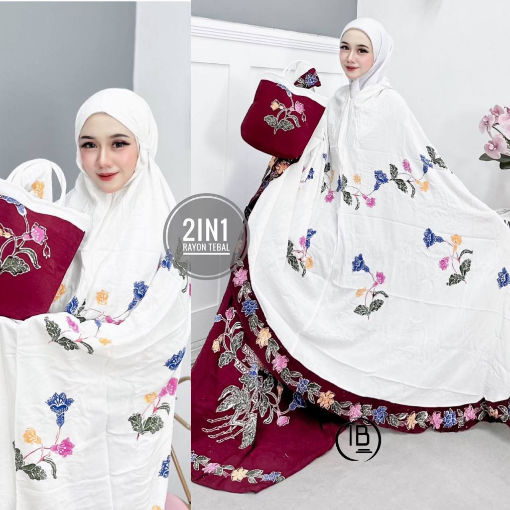 Pusat Grosir Mukena Rayon Premium Bahan Tebal Free Tas Mukena