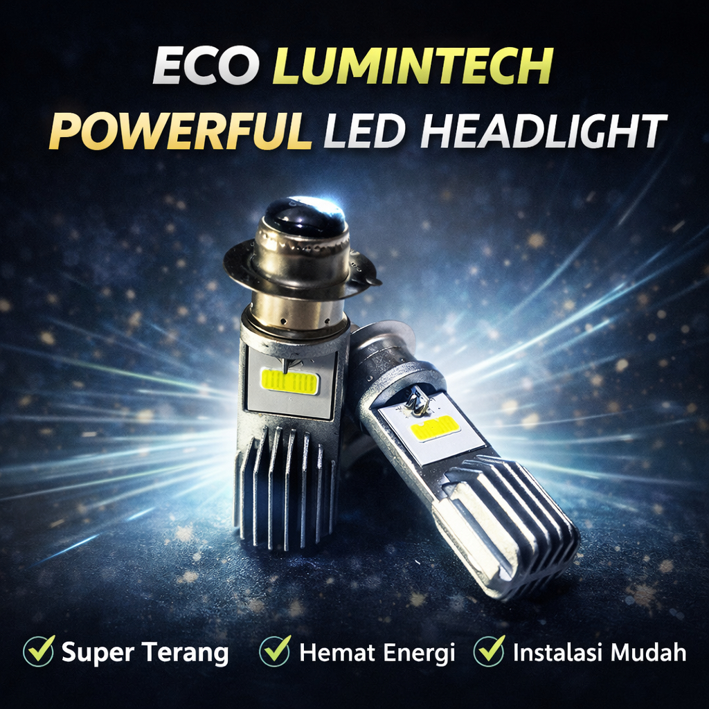 Lampu LED Depan Motor Soket H6 - CSP Automotive 6000K - Warna Putih Super Fokus