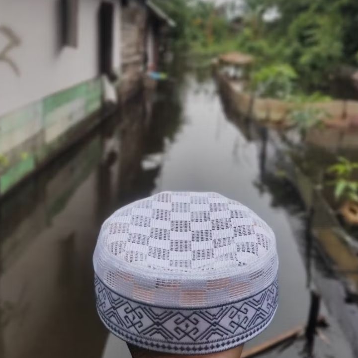TERBARUkopiah hajir marawis , peci surut 3 jari/5cm,kopiah jaring lulu