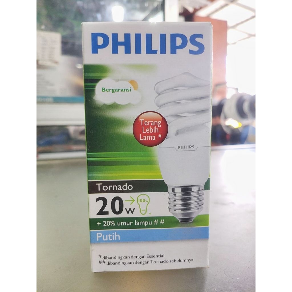 LAMPU PHILIPS SPIRAL TORNADO 20WATT
