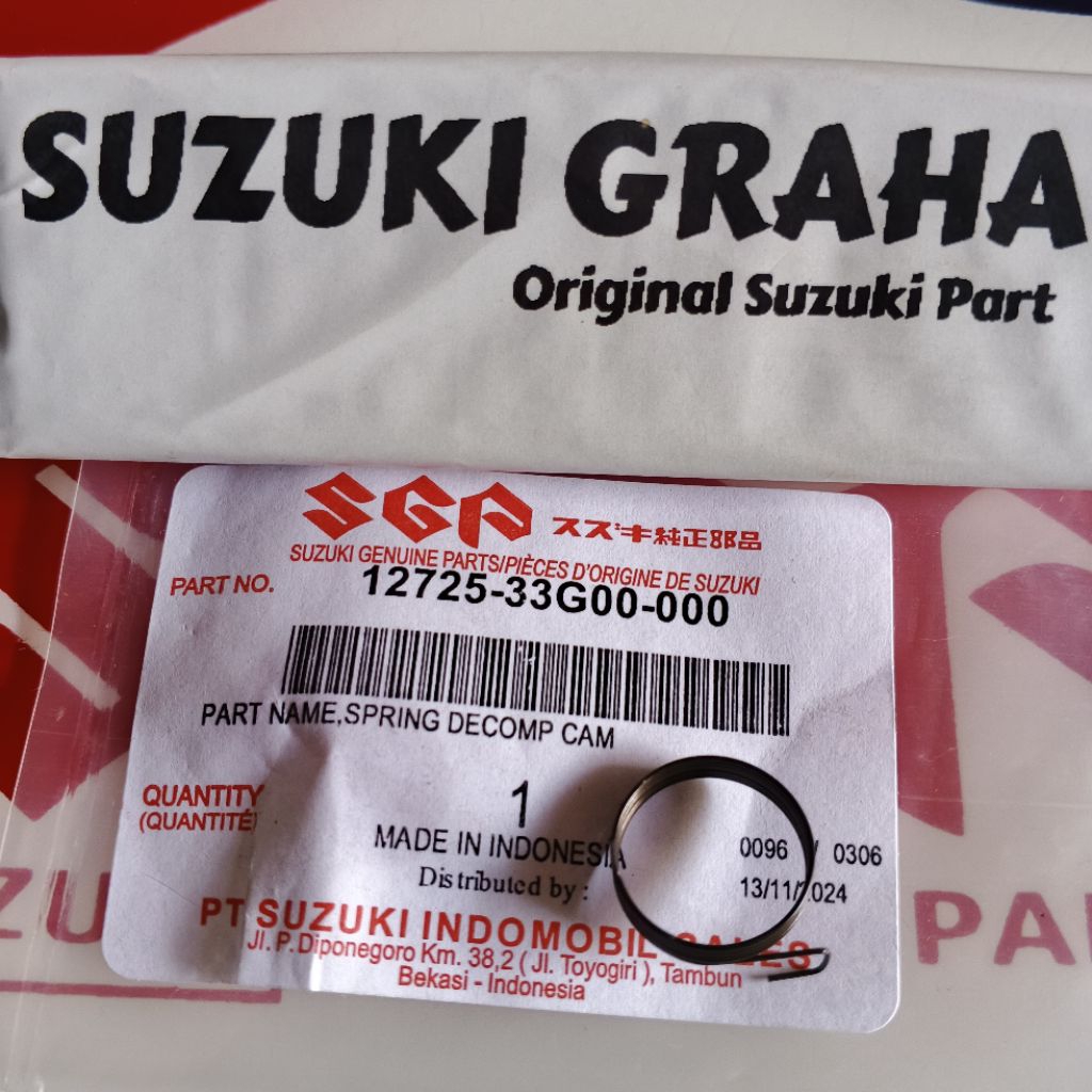 PER BANDULAN DEKOMPRESI NOKEN AS  SPIN SKYWAVE SKYDRIVE ORIGINAL SUZUKI 12725_33G00