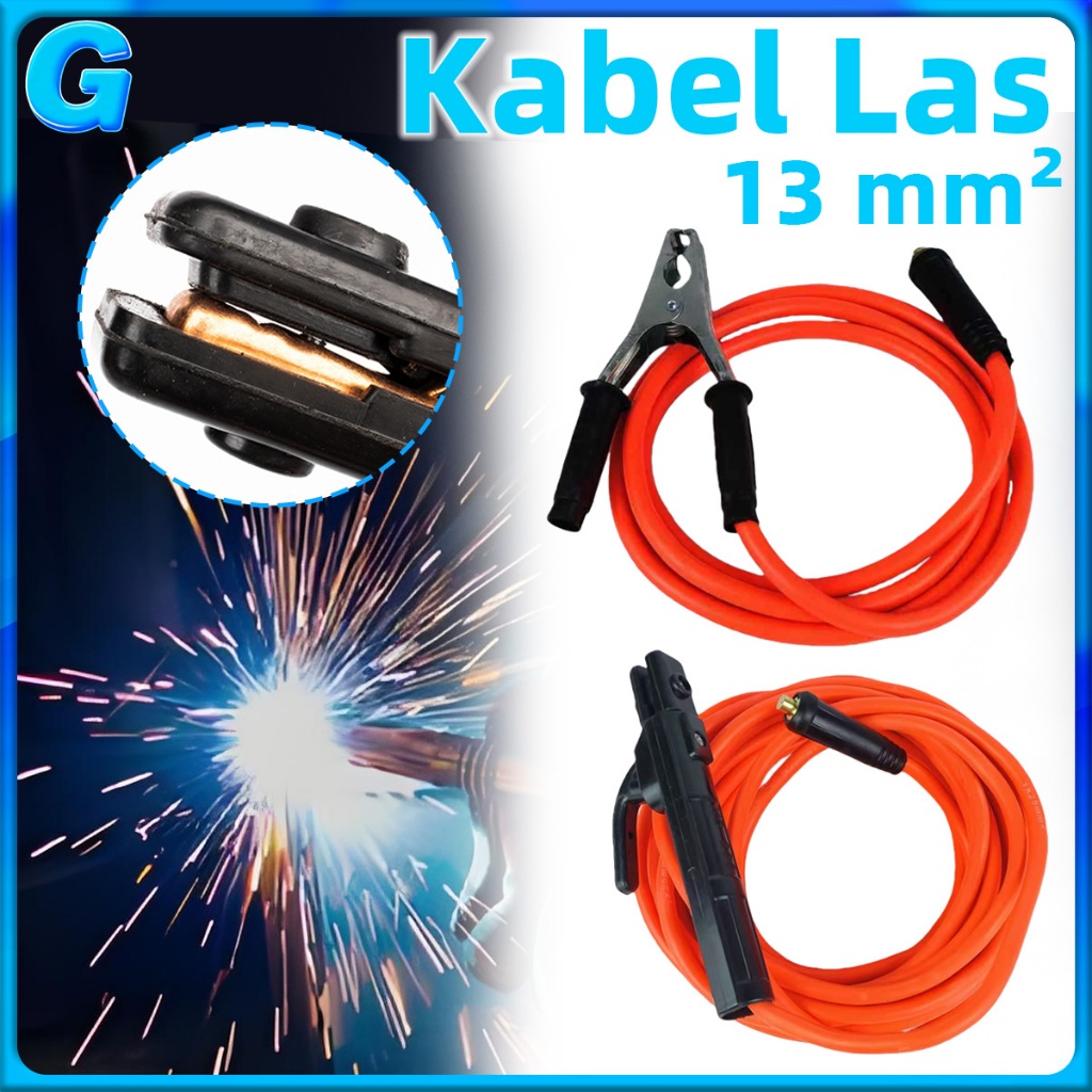 13 mm² Kabel Las Tang Massa Kabel Arus maksimum: 160A 3M Tang Kabel Las Listrik 5/7 Meter Welding Ca