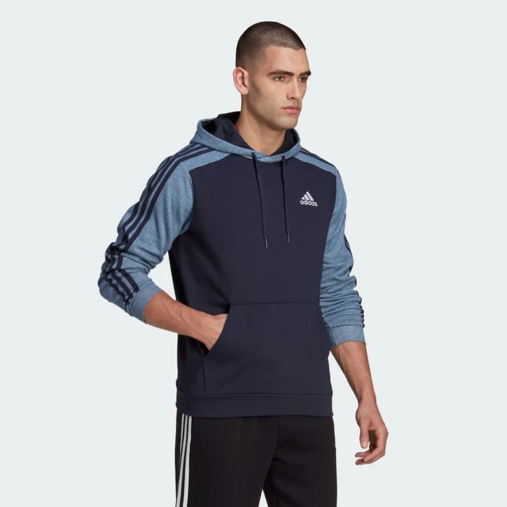 ADIDAS MEN ESSENTIALS MELANGE FRENCH TERRY HOODIE HL1974  ORIGINAL