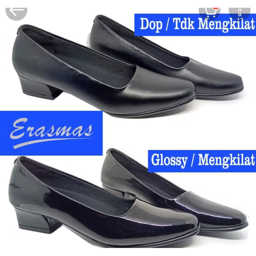 Sepatu Preloved PDH Polwan PDH Hak 3 Cm glosy