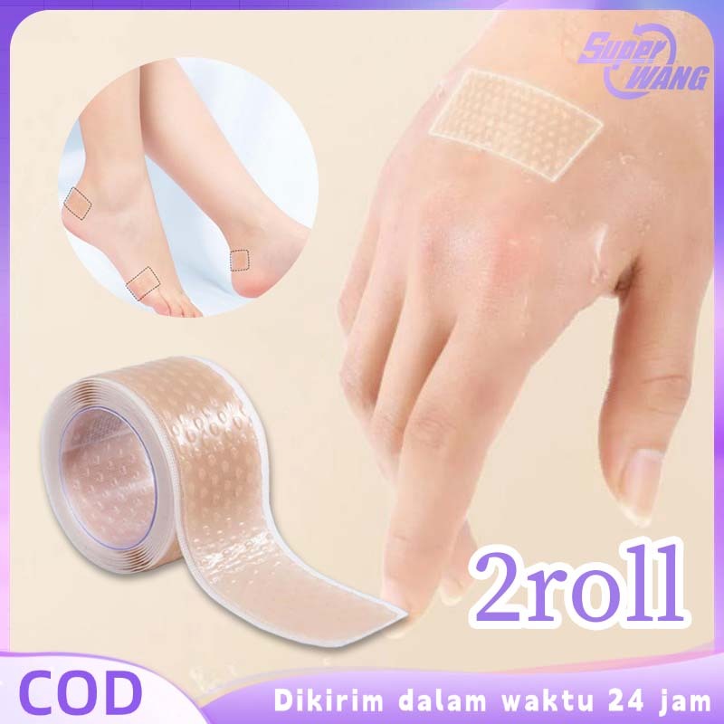 2roll Plester Anti Lecet Kaki Heel Sticker Gel Pelindung Tumit Anti Lecet Alas Tumit Sepatu Anti Lec