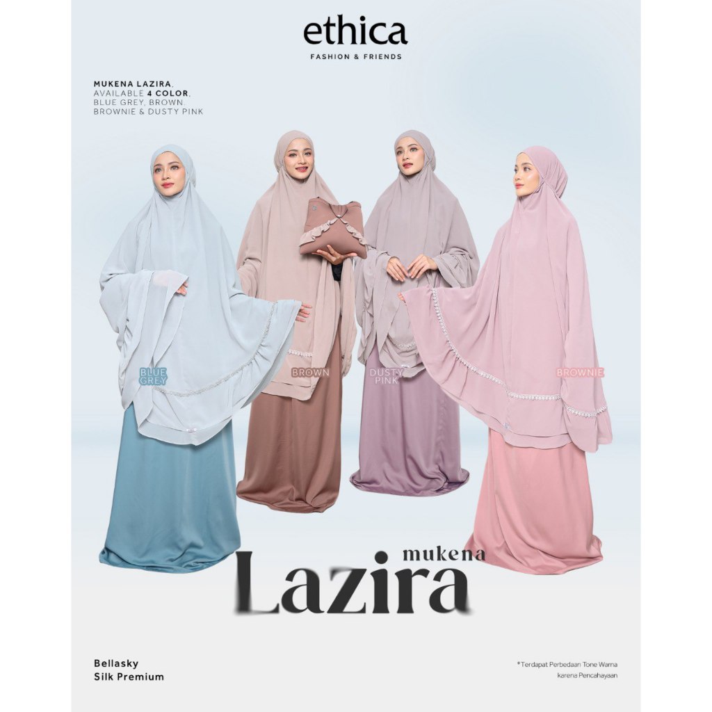 Ethica Mukena Lazira Daily Prayer Set Silky Premium
