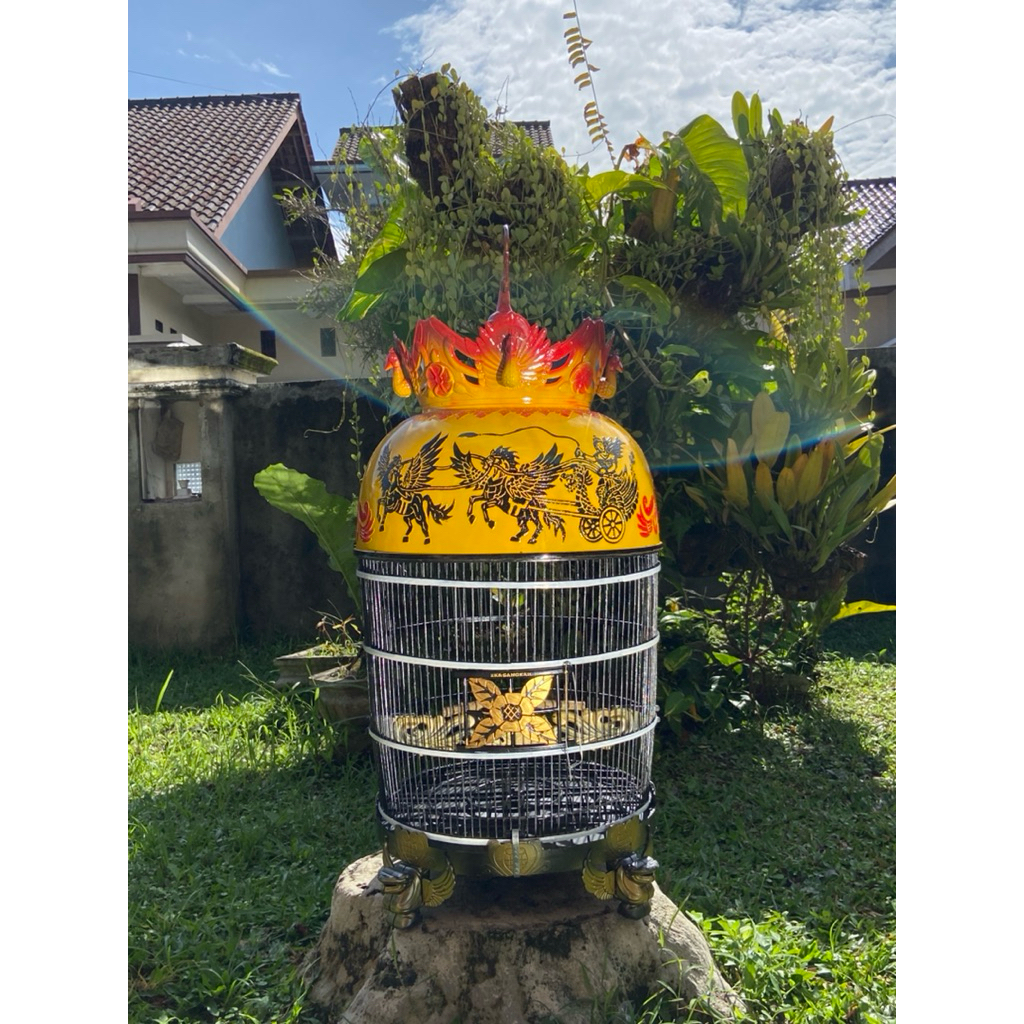 KANDANG PERKUTUT ROTAN MAHKOTA ELITE /SANGKAR BURUNG