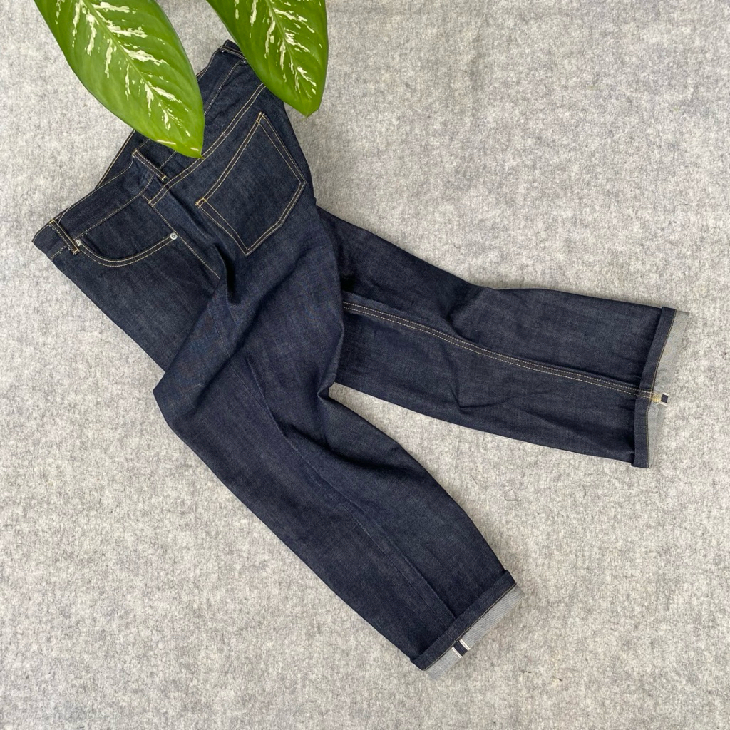 long pants denim celana denim unifrom bridge salvadge super cakep banget masih kaku