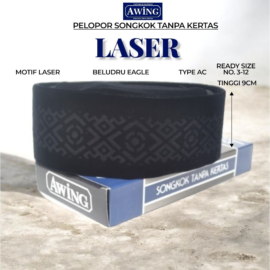 Peci Awing Songkok Awing Laser Songkok Motif Laser