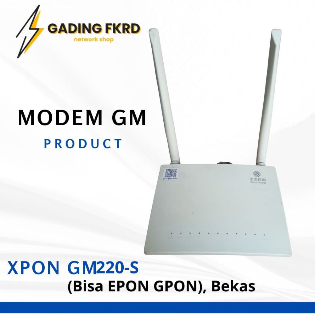 MODEM GM220-XPON BEKAS | SUPPORT EPON & GPON | WIFI STABIL | MODEM ROUTER WIFI DUAL ANTENA