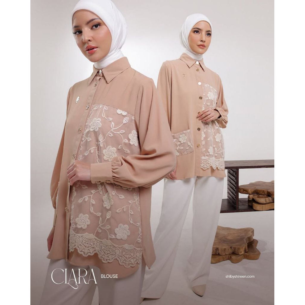 Clara Blouse by SHI | Blouse Elegan | Blouse Cantik | Shireen Sungkar | SHI | D'Hijab of Mey