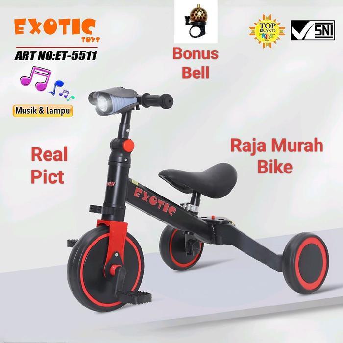 balance bike exotic 5511 3in1 sepeda keseimbangan push bike exotic 5511