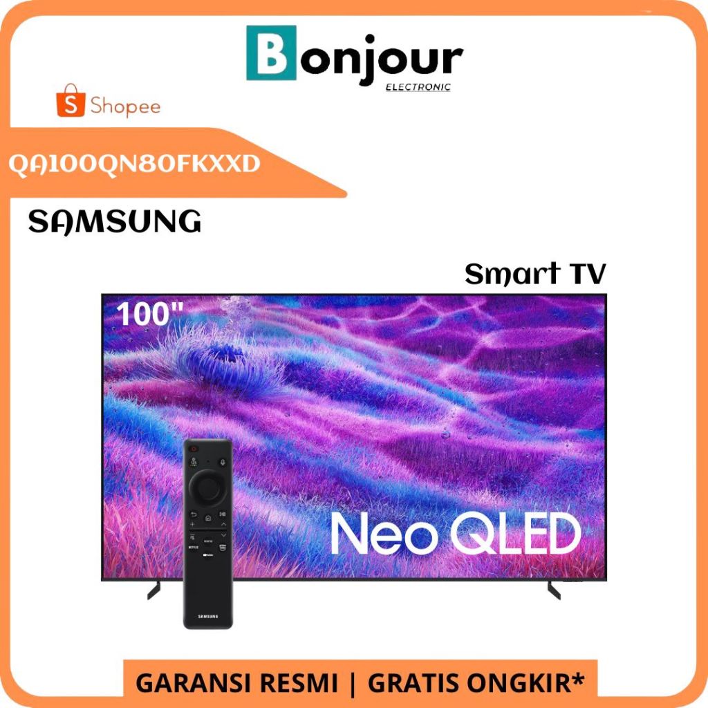 Samsung TV 100 Inch QN80F Neo QLED 4K UHD Smart TV Samsung QA100QN80FAKXXD 100QN80F