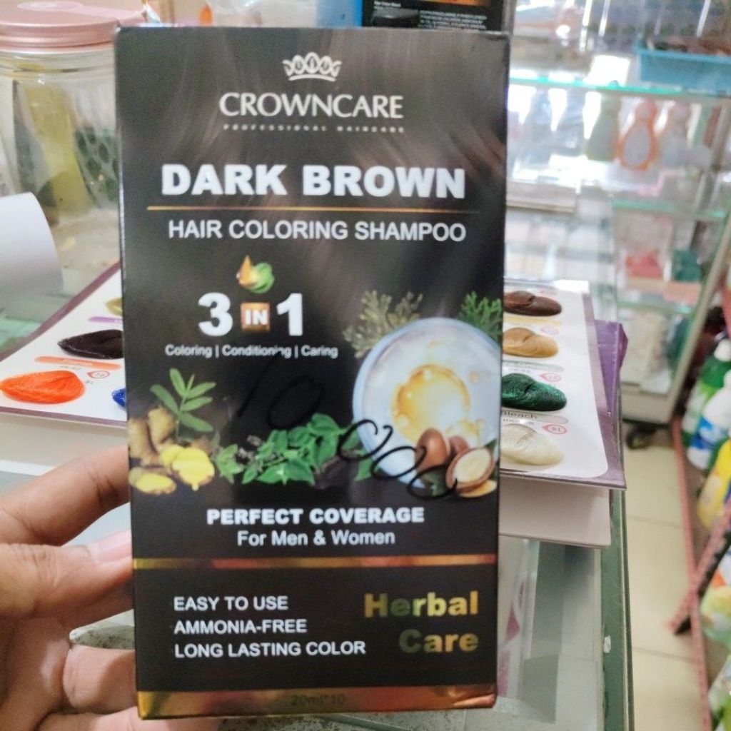 Crowncare, hair coloring shampoo