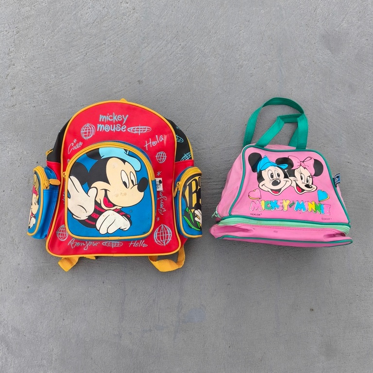 Tas Second Tas Murah Tas Second Tas Vintage Tas Backpack Tas Bekal Tas Anak Tas Disney Mickey Mouse