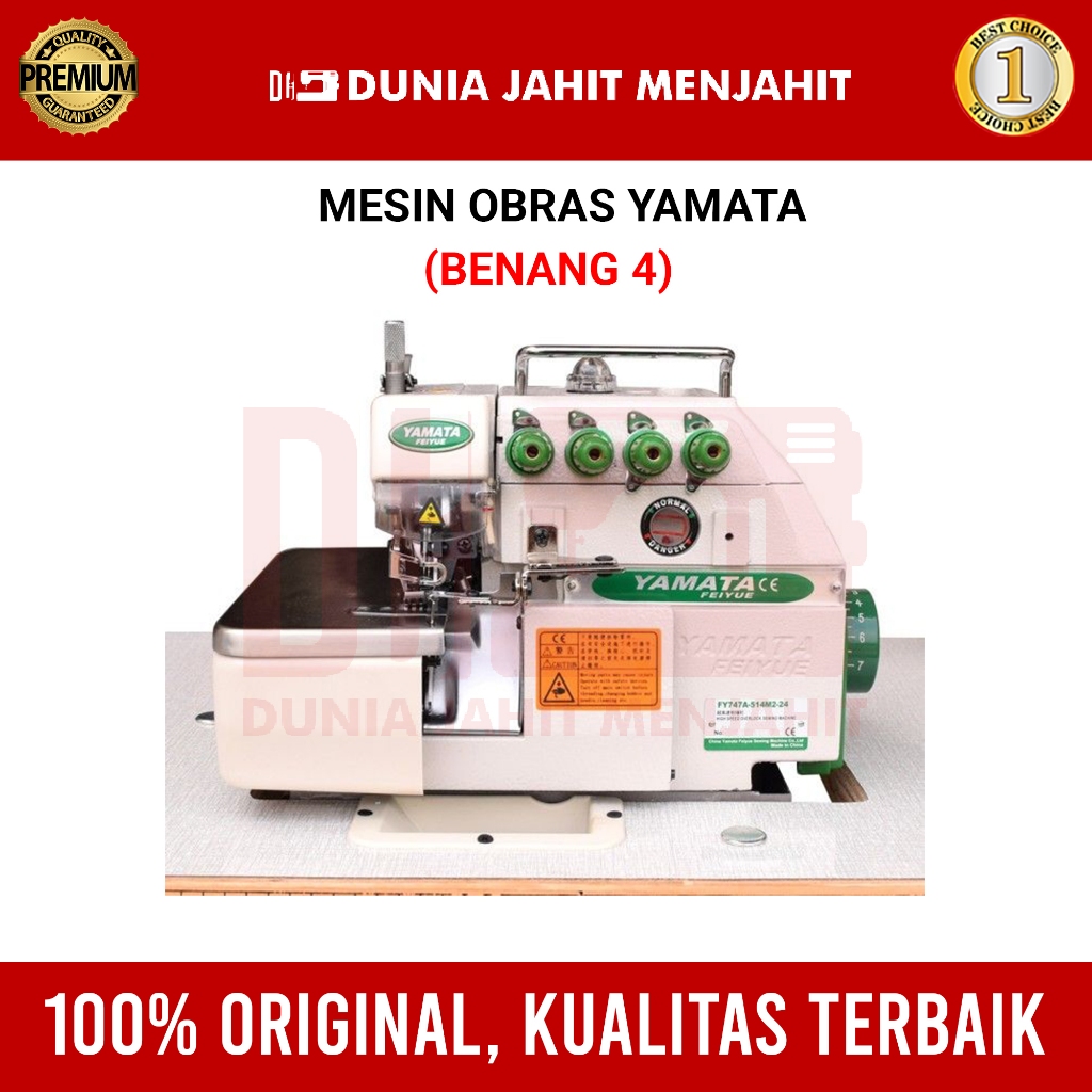 Mesin Obras YAMATA Obras Benang 4 YAMATA Industri Kaos High Speed