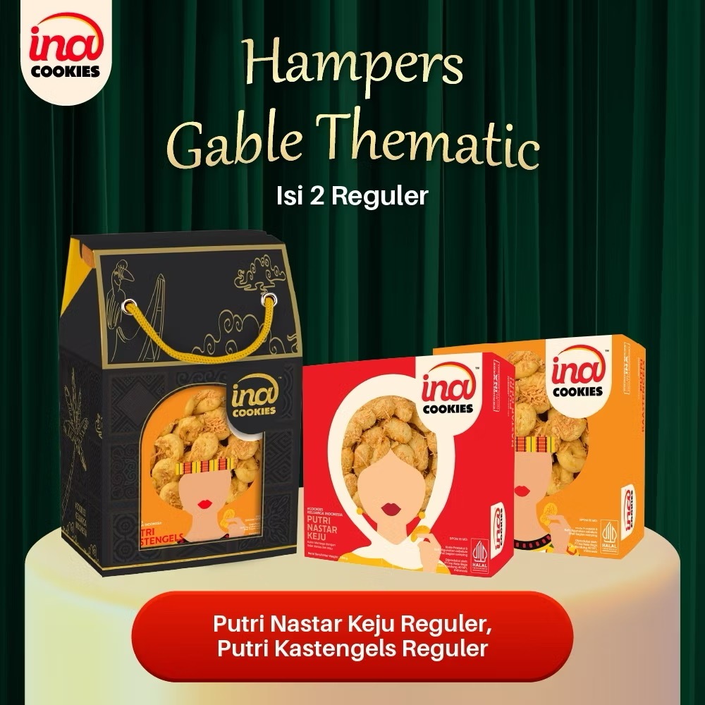 Ina Cookies Hampers Gable Box REGULER (BOX SAJA)