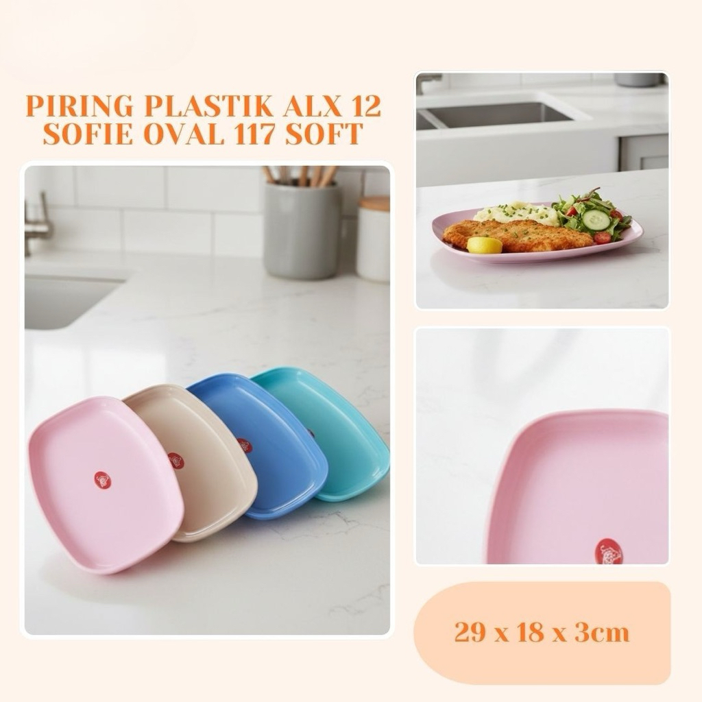 Piring Oval Plastik / Piring Cantik Oval Plastik Murah