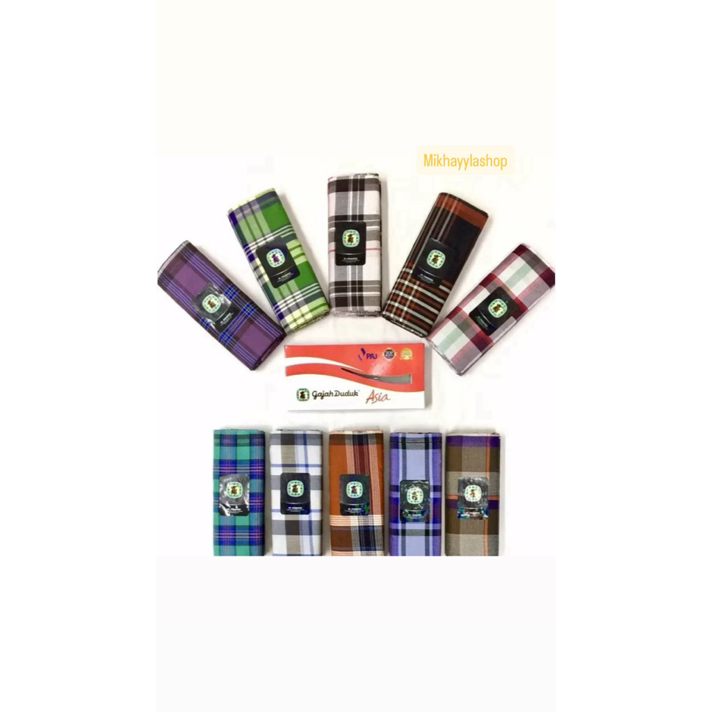 SARUNG GAJAH DUDUK ASIA KOTAK,GAJAH DUDUK ASIA ASLI SARUNG SOLAT