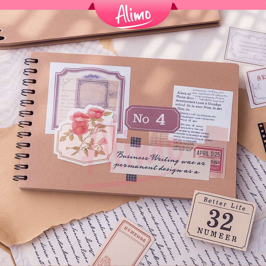 Scrapbook Vintage Buku Journaling Buku Scrapbook Polos Aesthetic Album Scrapbook Retro Vintage