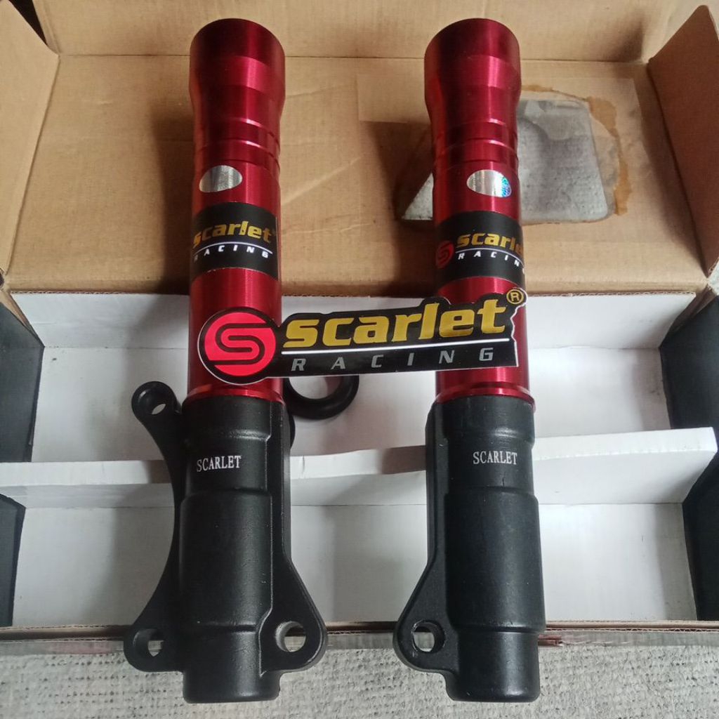 SCARLET - RACING BOTOM/TABUNG SHOK DEPAN CNC MATIC MIO SERIES