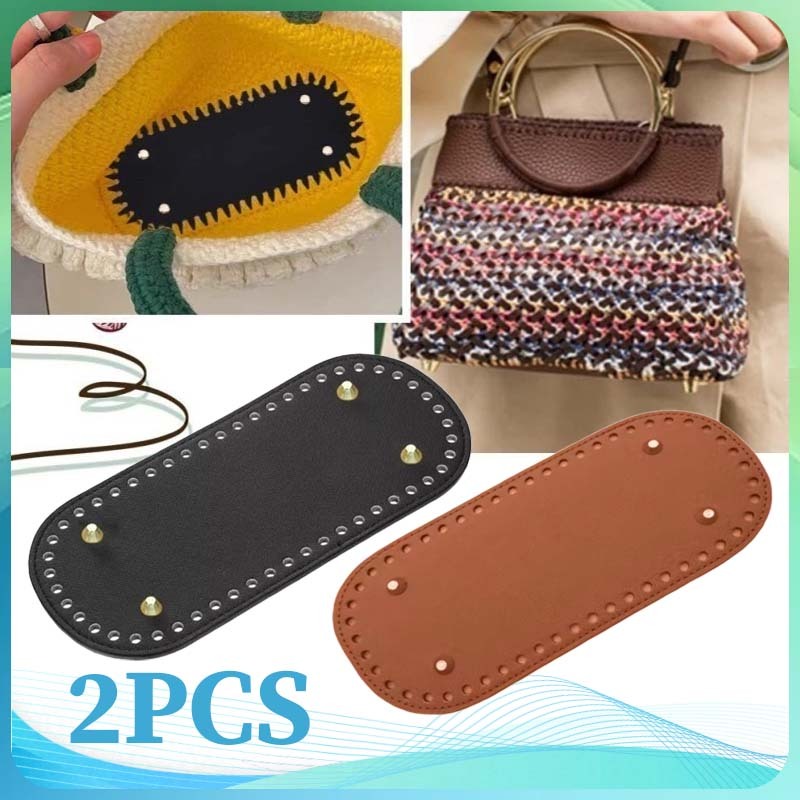 Alas Tas Rajut Persegi Alas Tas Rajut Kulit Drilled Persegi Panjang Kulit Sintetis Pu Premium