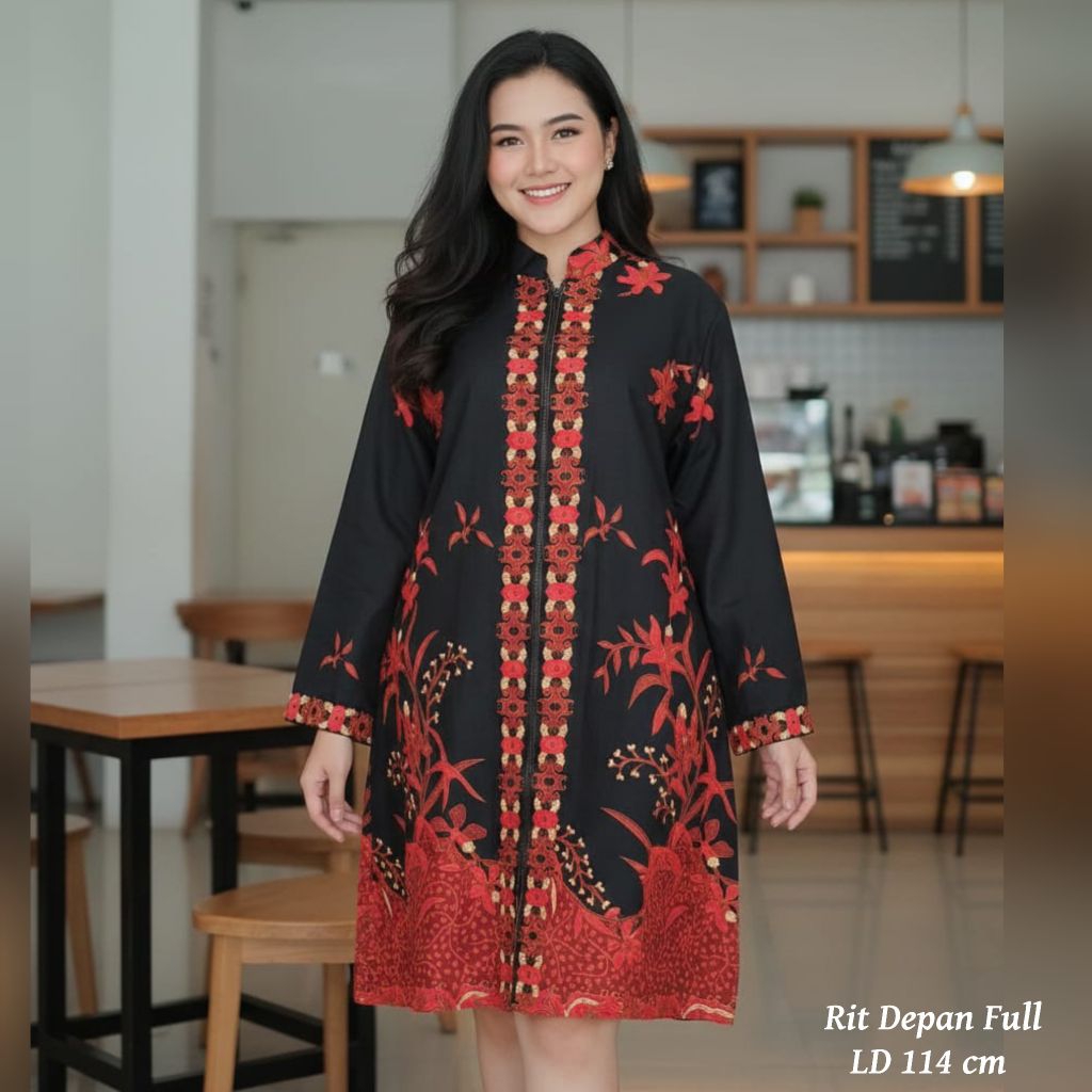 Renata Tunik Jumbo Batik Wanita Jumbo Batik bigsize Dress Batik Jumbo