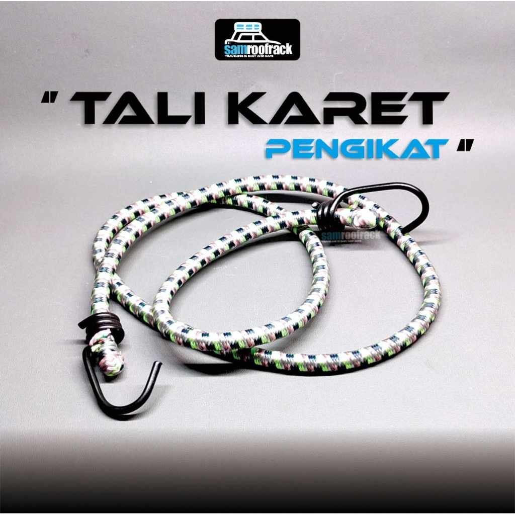 Tali Karet Khusus Pengikat Barang Roofrack Mobil | Elastis Kuat Hook Besi