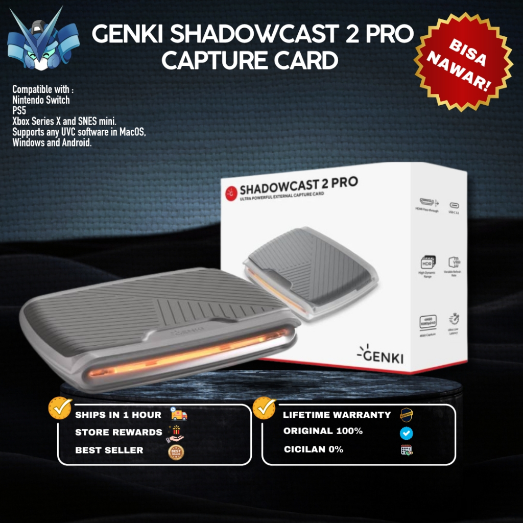 Genki ShadowCast 2 Pro / Shadow Cast 2 Pro for PS5 / PS4 / Xbox S|X / Switch / SteamDeck / PC/Mac