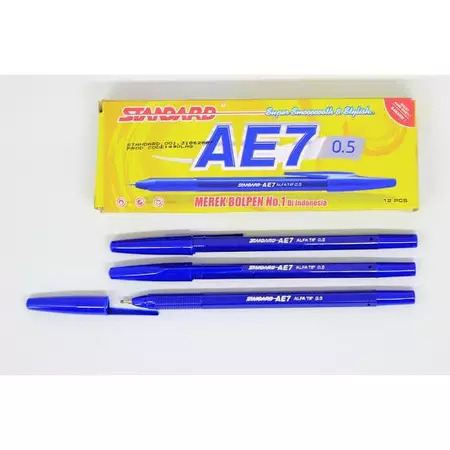 Standard AE7 0.5 Biru - Pulpen Pena Blue Ballpoint Pen