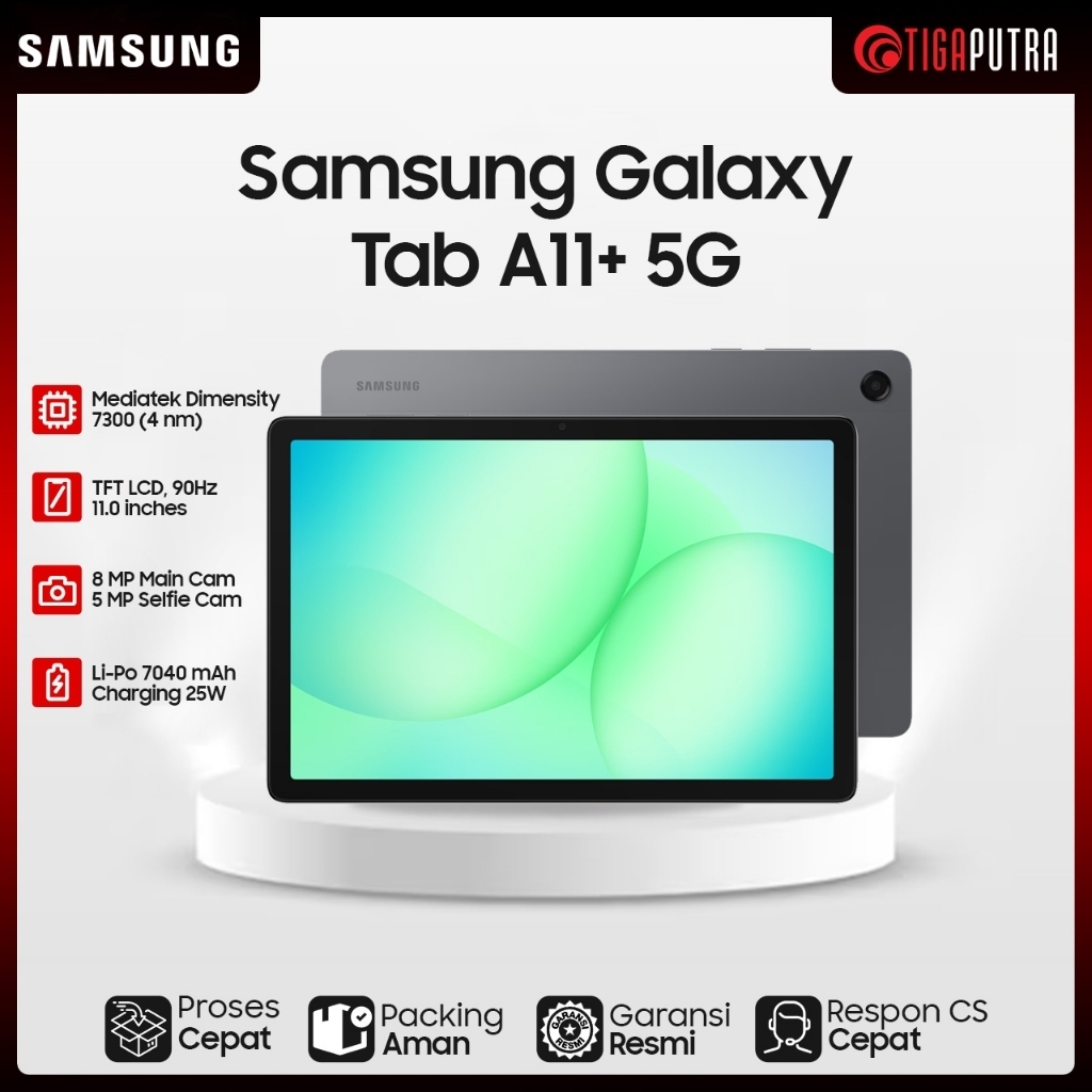 Tab Tablet Samsung A11+ 5G / Wifi ram 8GB internal 256GB 11 inch FREE BOOK COVER