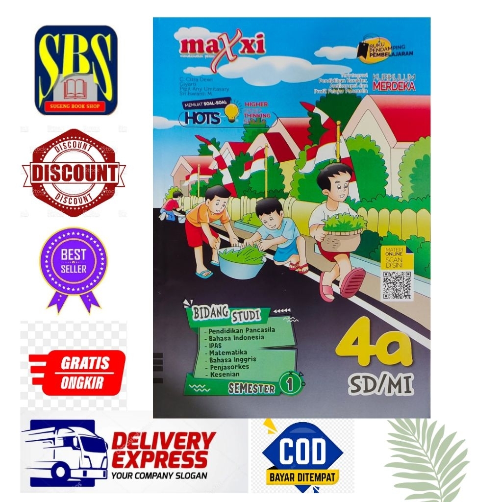 BUKU LKS MAXXI SEMUA MATA PELAJARAN KELAS 4 SD/MI SEMESTER 1 KURIKULUM MERDEKA