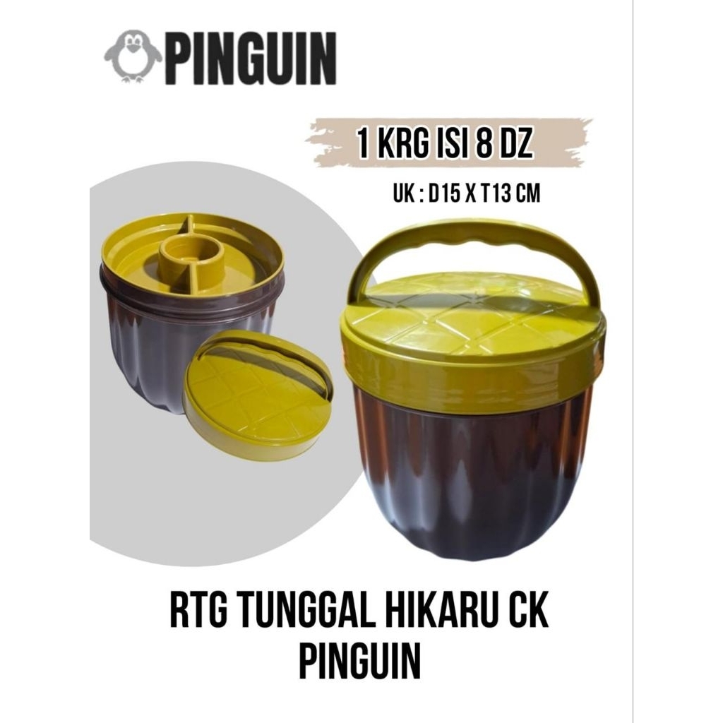 3pc Rantang Tunggal Hikaru + Tempat Sambel